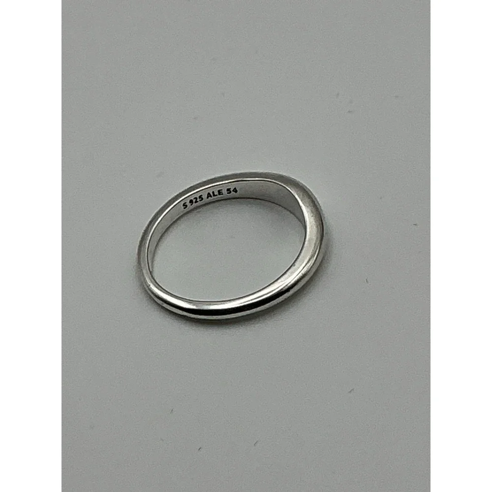 Pandora Sterling Silver Band Ring ALE 925 Size 6 Minimalist Stackable Ring